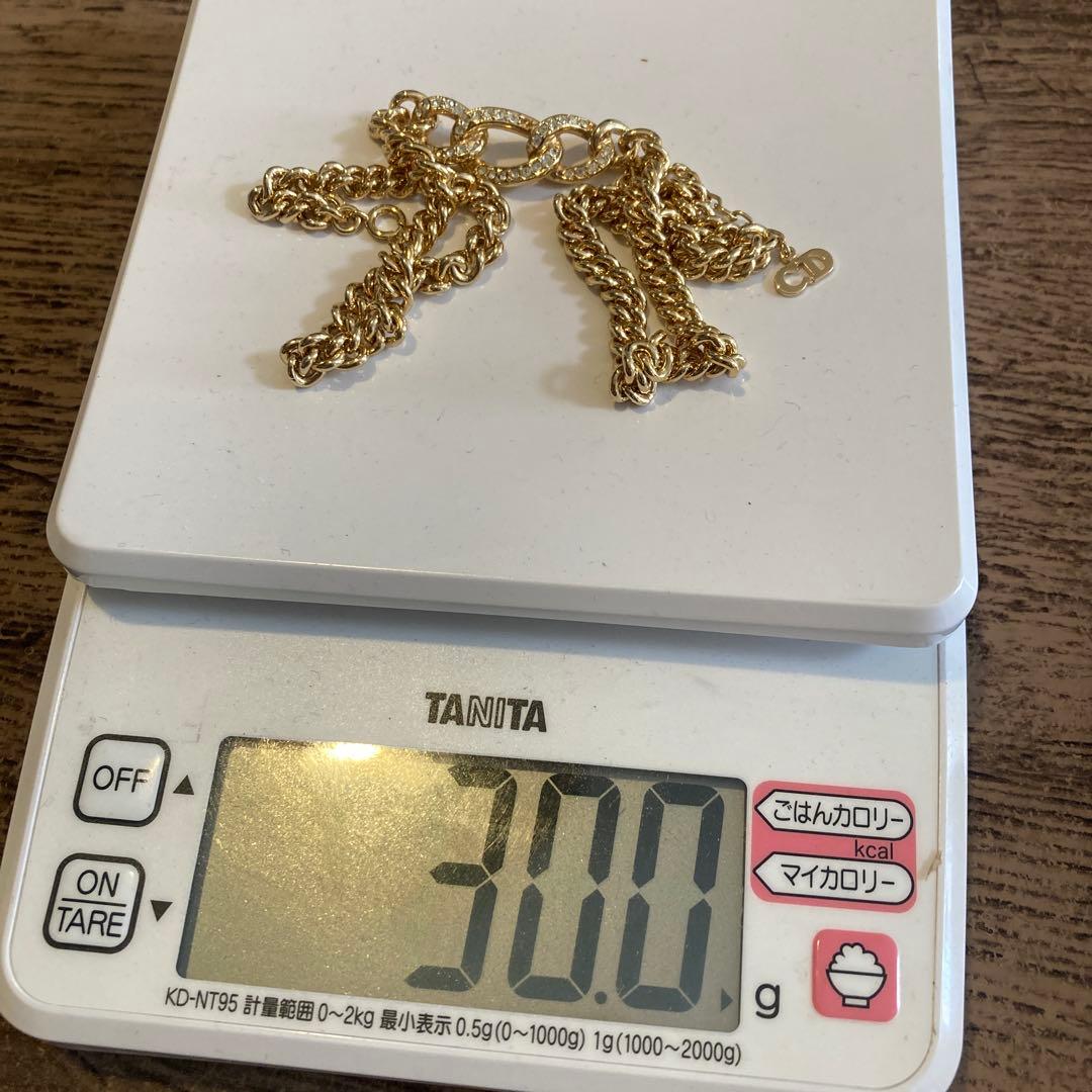 Christian Diorネックレス ★ラインストーン★未使用箱入り、刻印あり