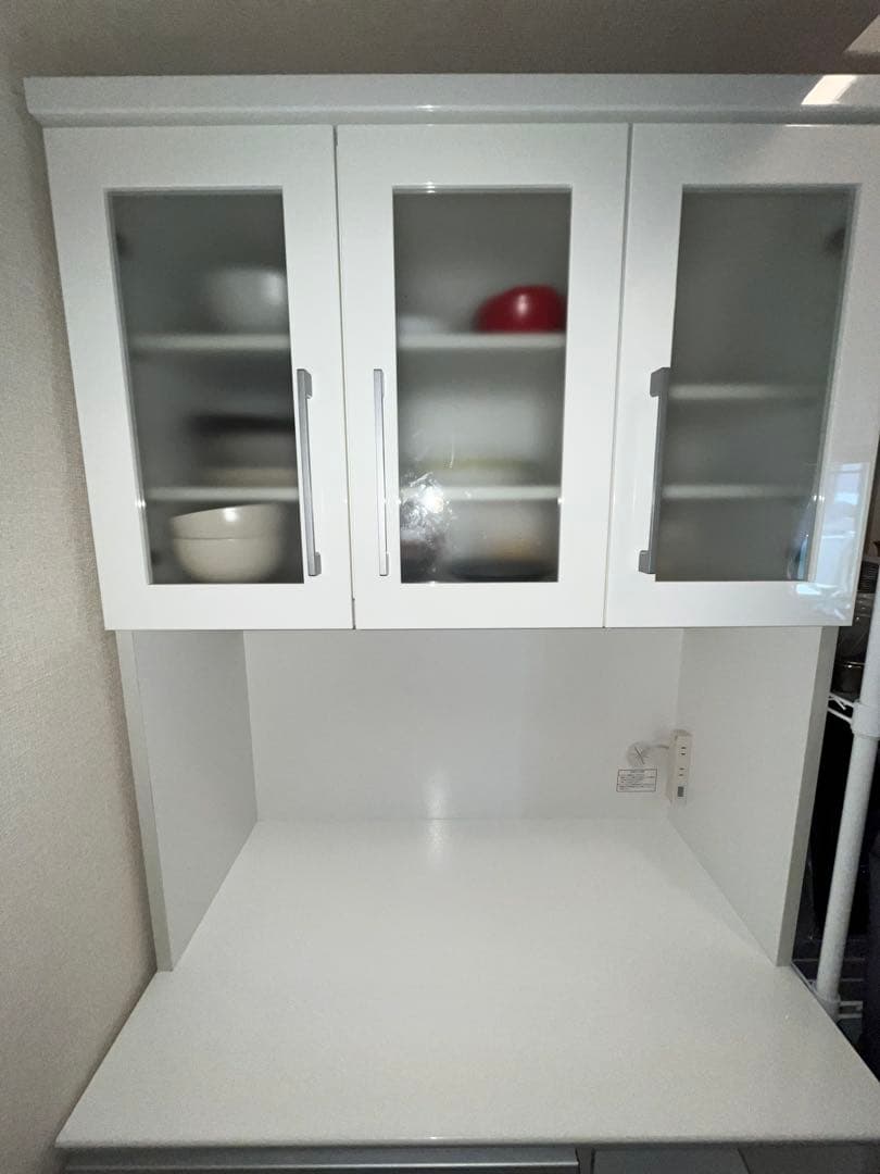 【みいさま専用※送料込】ニトリ 食器棚 幅90 レジューム　ホワイト