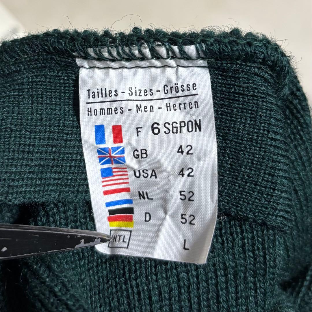 デッドストック 80s～90s SAINT JAMES 肩ボタン ウール ニット