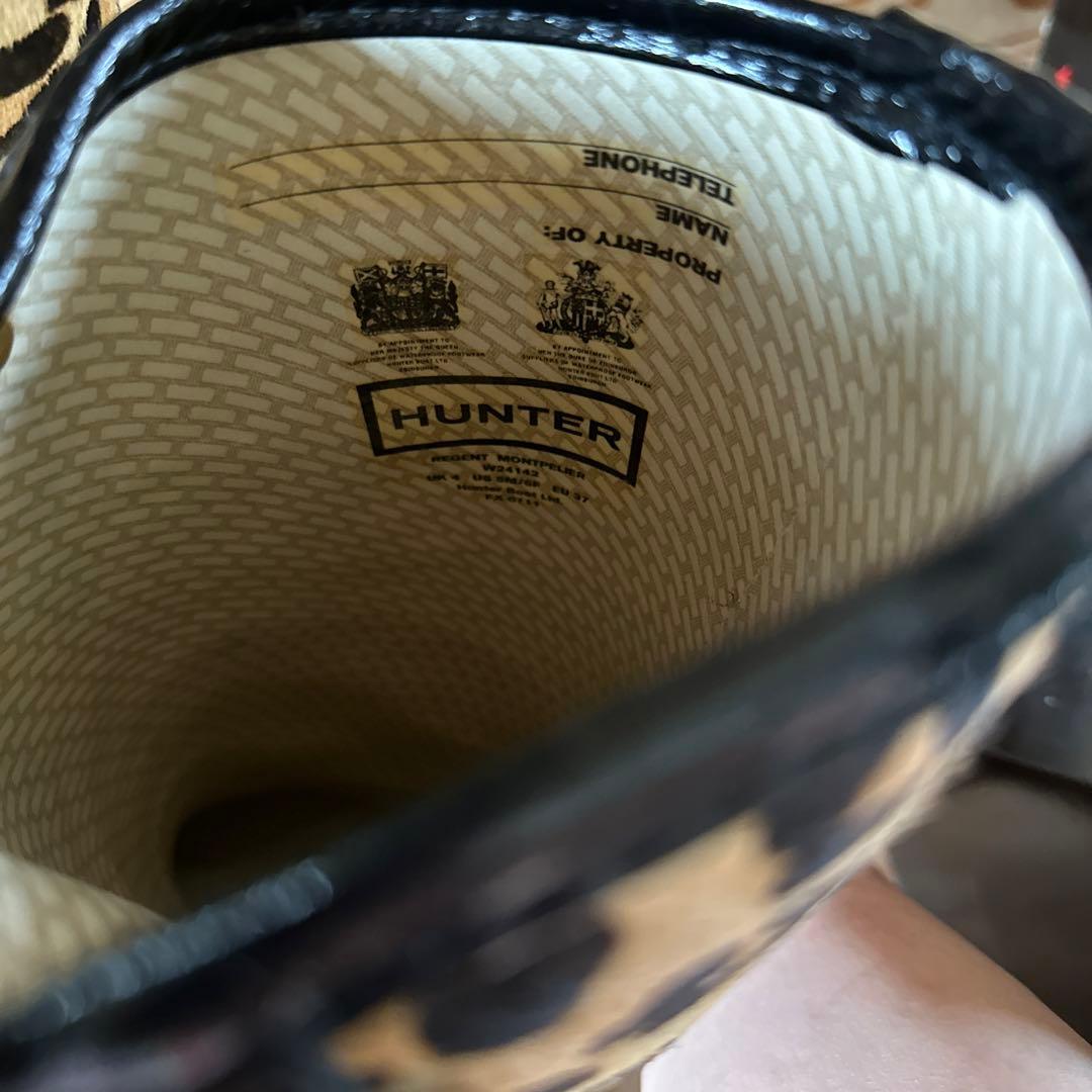 ☆HUNTERハンター⭐︎ハラコレオパード柄レインブーツ