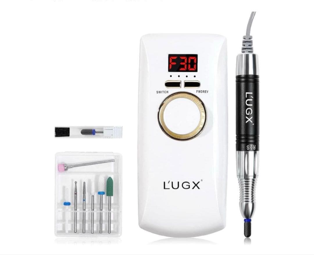 261216 L'UGX 電動ネイルマシン 30000RPM プロ ネイルドリル