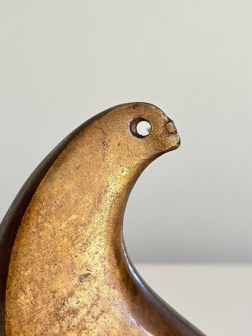 三枝惣太郎 新生鳩 ブロンズ彫刻 アート 美術 古道具 モダンデザイン