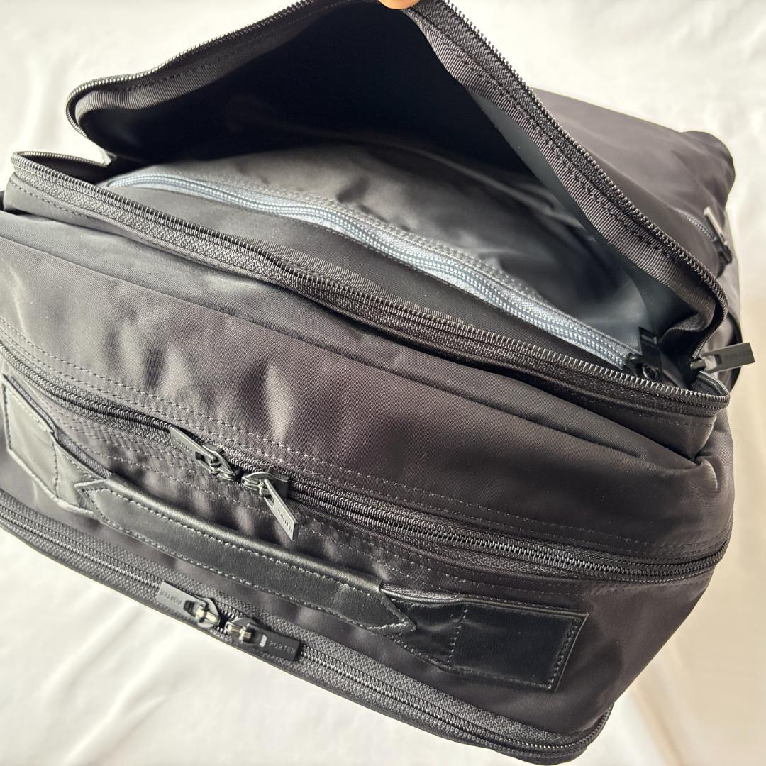 超美品 ポーター タイム スクエアリュック ビジネス 2層 上品 ブラック