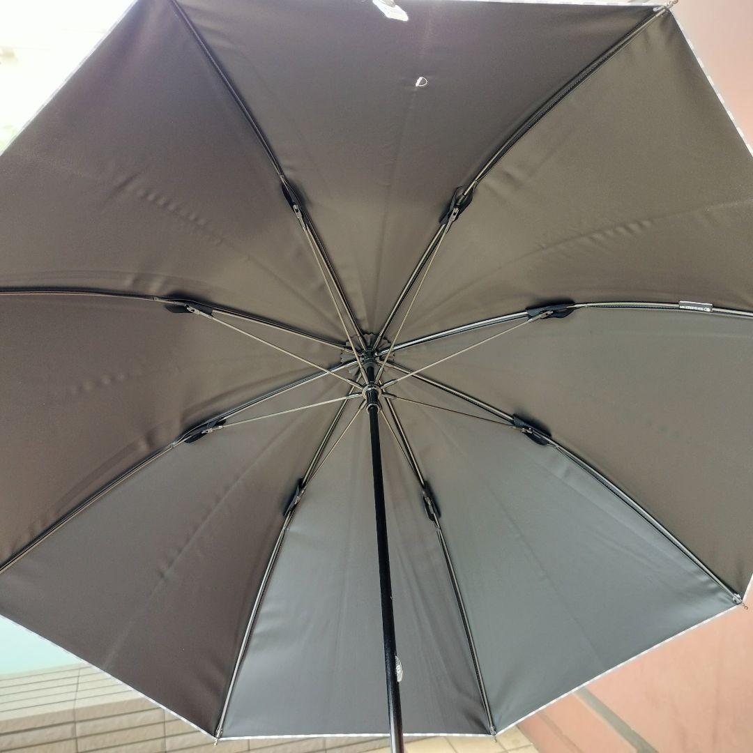 サンバリア100 長傘 Sサイズ ストライプ ブルー ショート 日傘