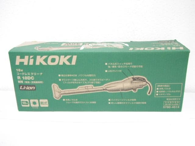 未使用品 ハイコーキ 18V コードレスクリーナ R18DC 電池＆充電器付き