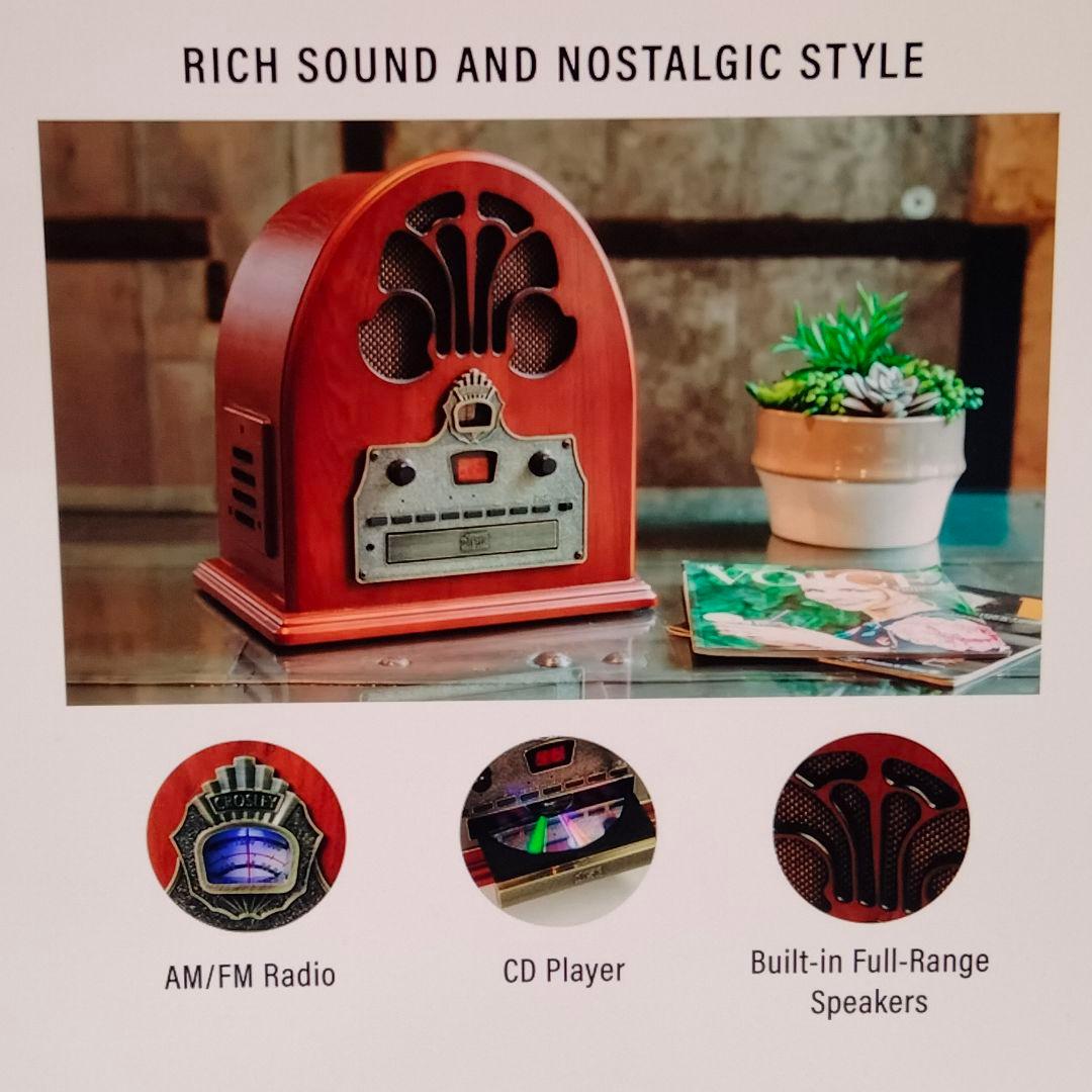 Crosley Cathedralラジオ CDプレーヤー Bluetooth