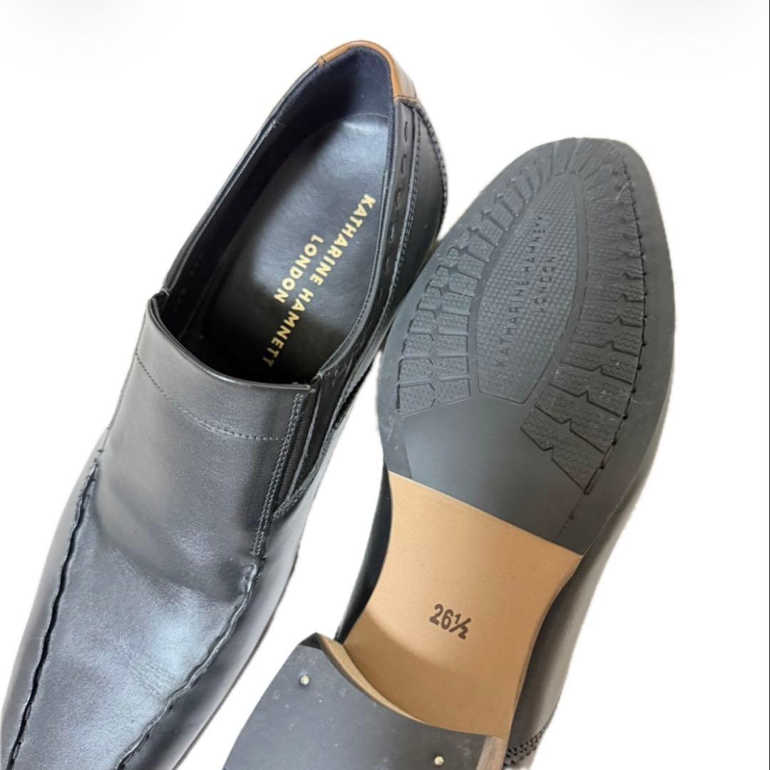 極美品 キャサリンハムネット スリッポン ビジネスシューズ 31670 26.5