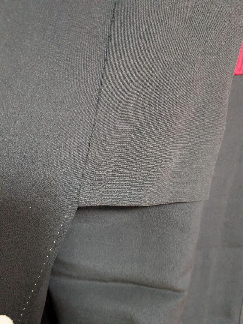 アンティーク黒引き振袖　豪快な松竹梅　＆アンティーク赤振袖長襦袢