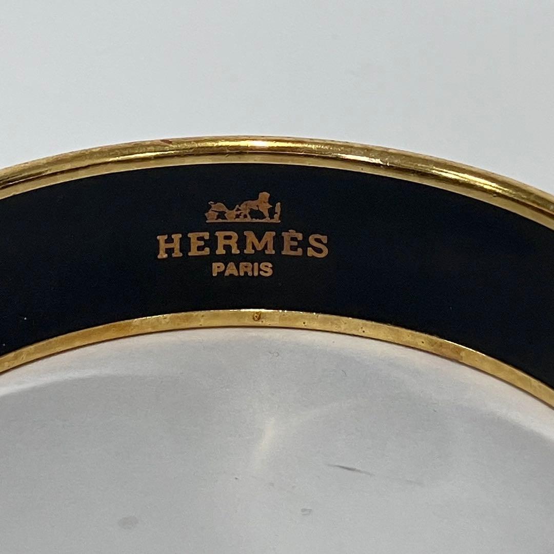 HERMES エマイユ 七宝焼きバングル フラッグ＆バード柄 マルチカラー