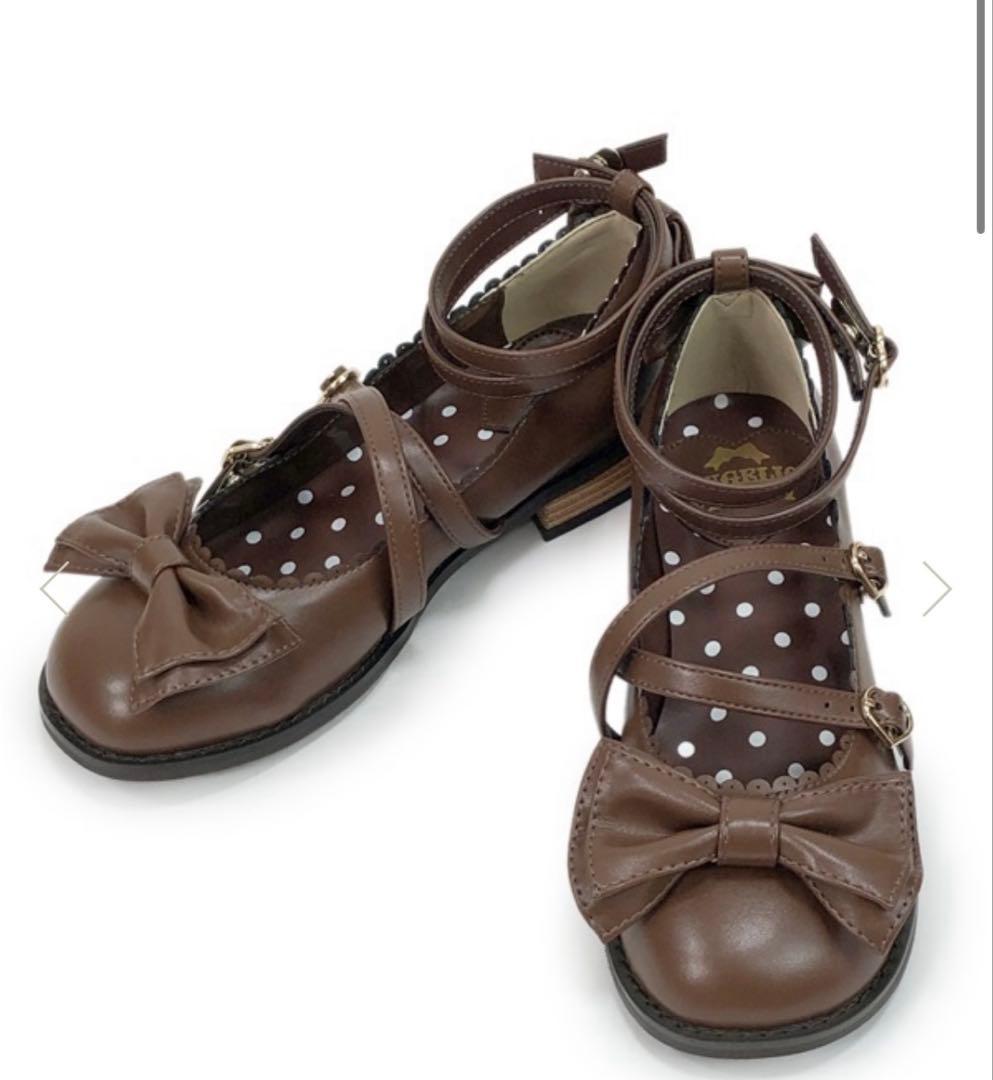 LサイズのTea Party Shoes(ブラウン)