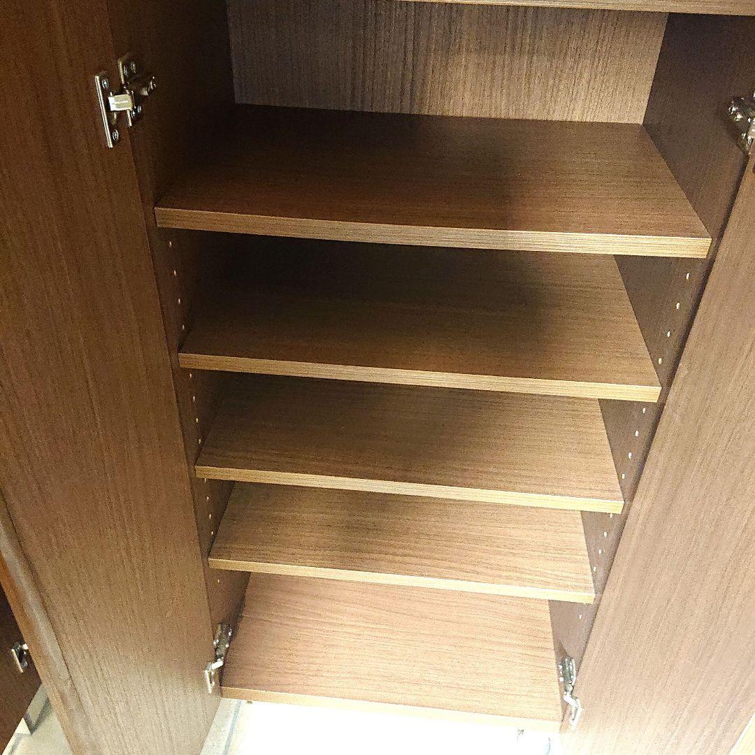 木製シューズラック ブラウン 収納力抜群