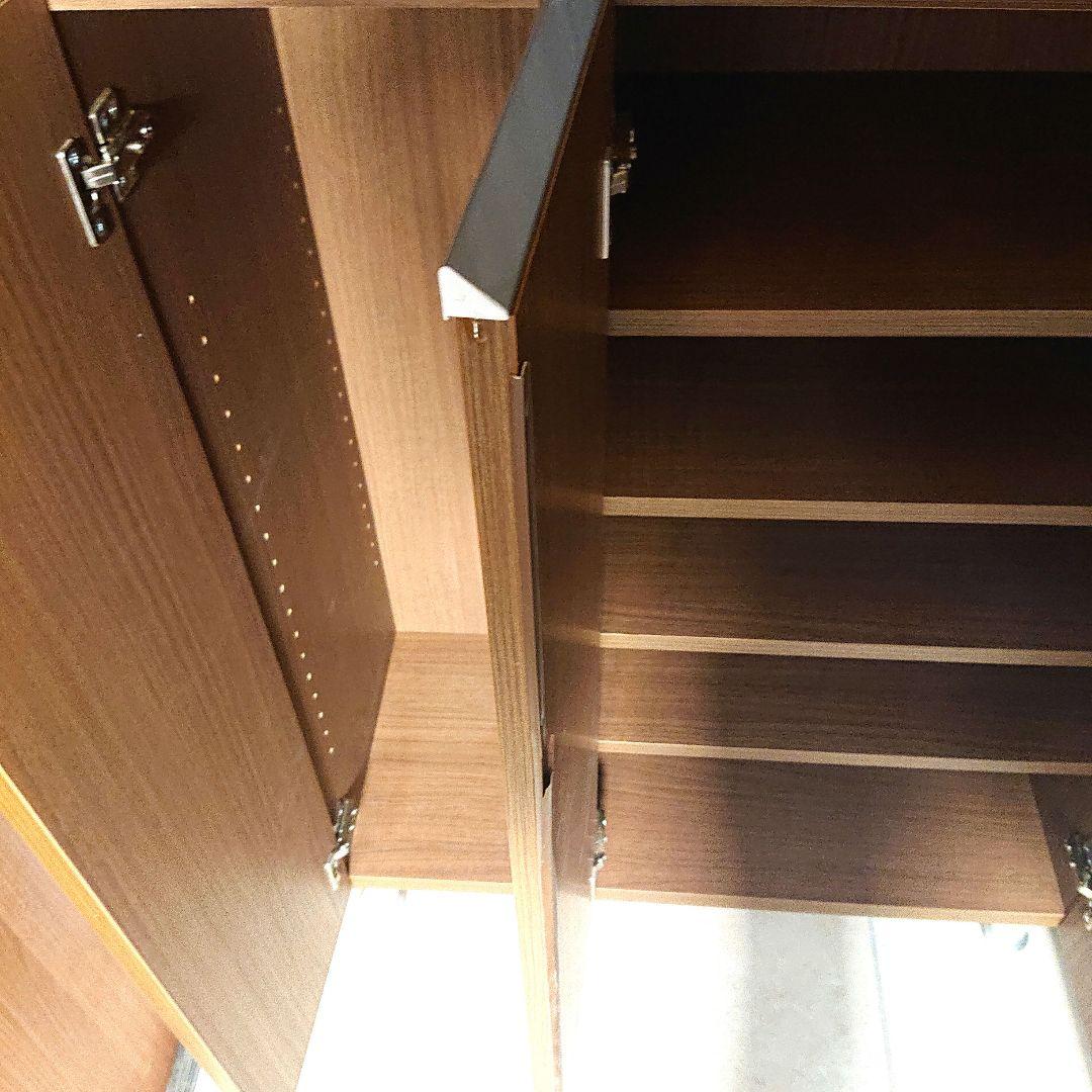 木製シューズラック ブラウン 収納力抜群