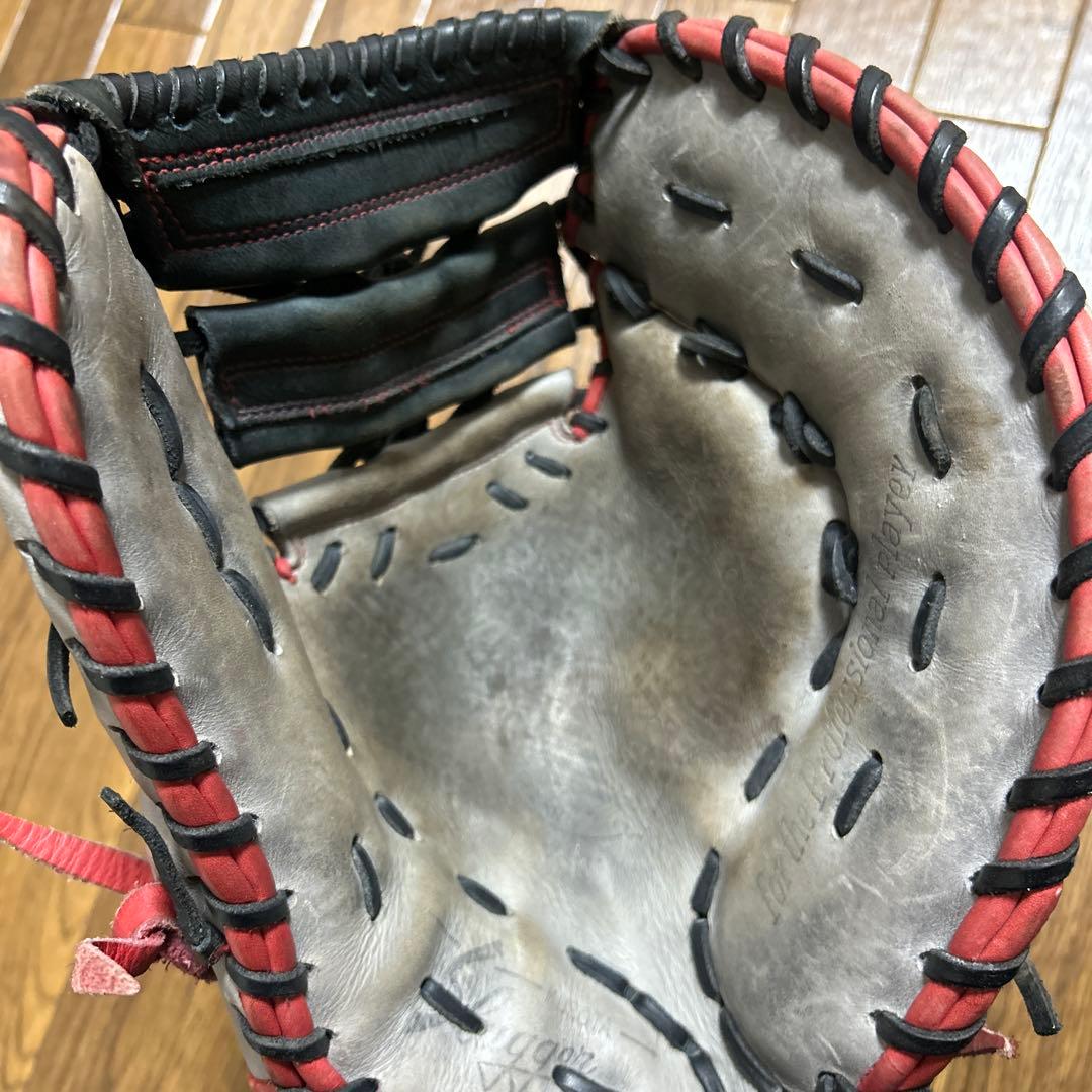 p*9様 Impressive 軟式野球用グローブ グレー/黒/赤