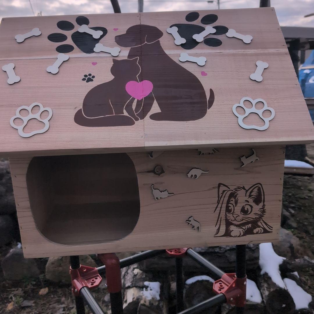 モ*ン様 激安　りんご箱　愛猫愛犬ハウス　杉材　天然素材　１点物