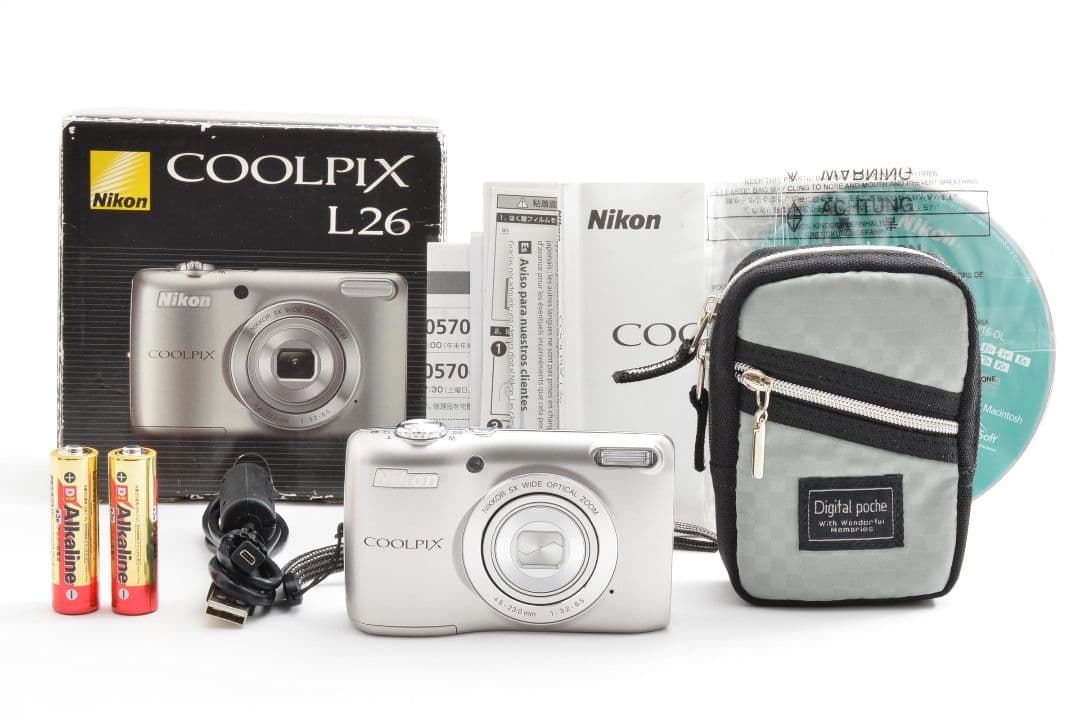【極美品】NIkon COOLPIX L26 シルバー　ほぼ新品！