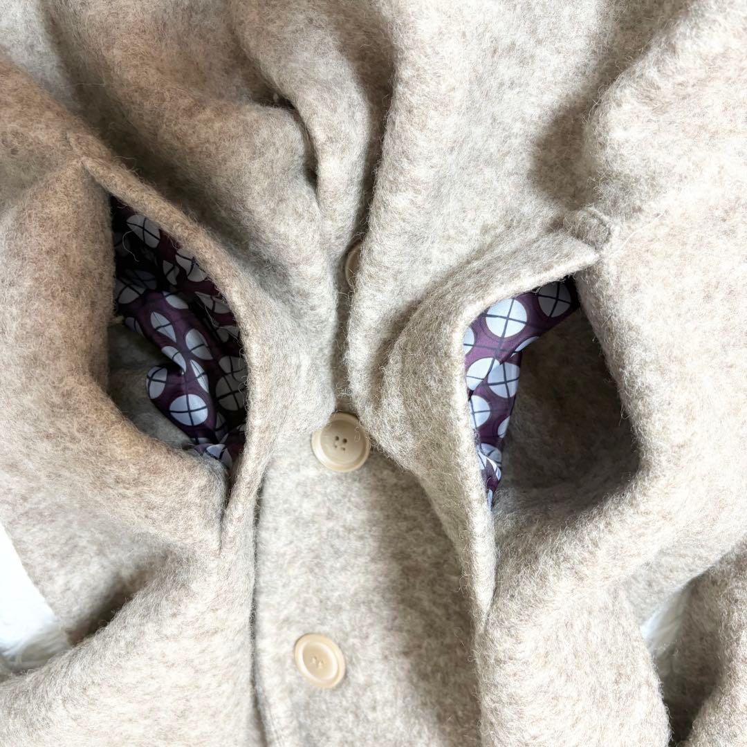 アズノゥアズオオラカ ウールコート グレージュ 大きいサイズ 17号