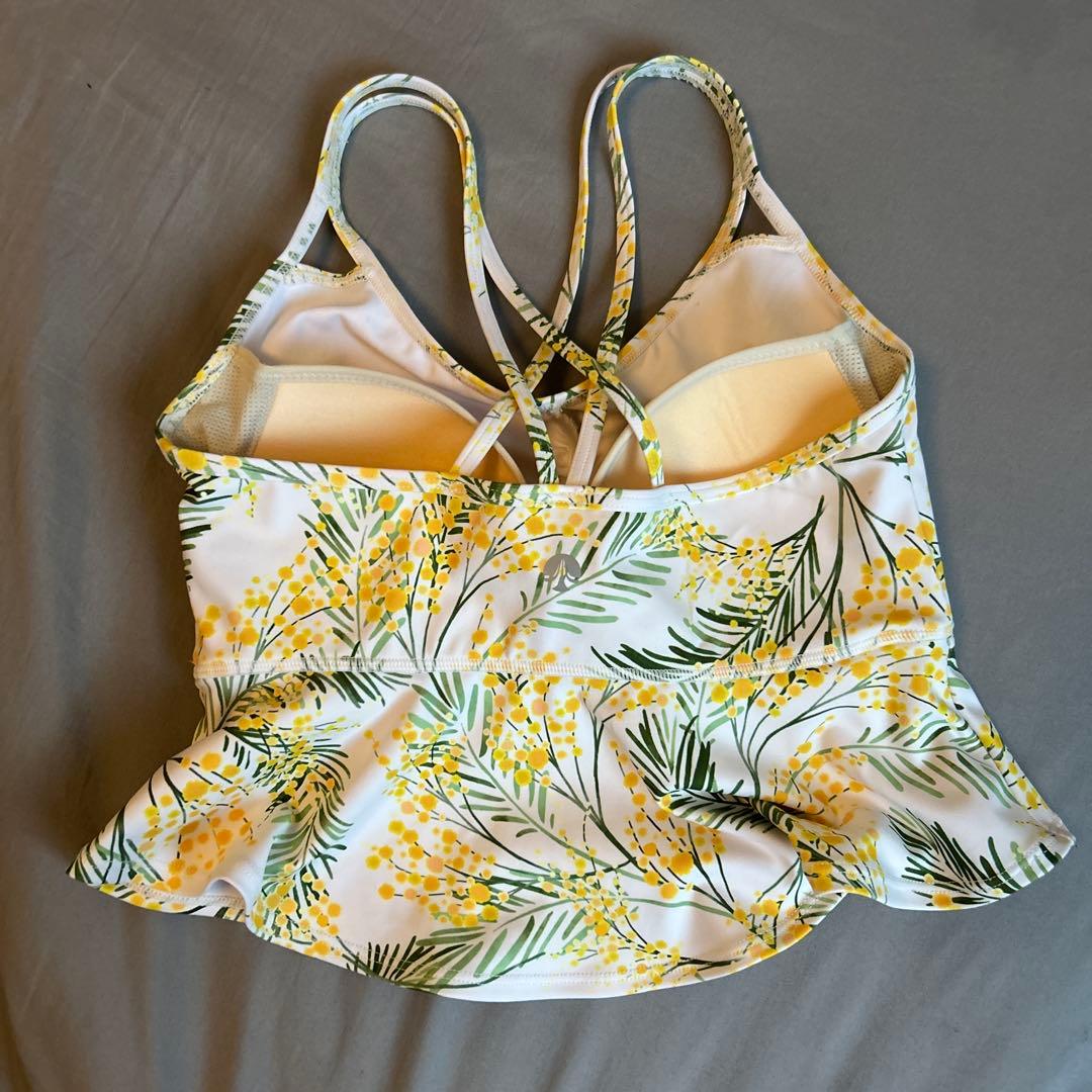 【SUKALA】スプリングフラワーフレアブラトップ ミモザ花柄 ヨガウェア S