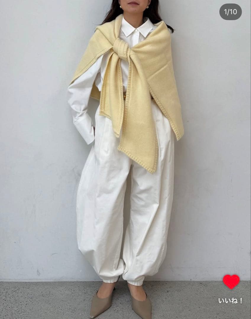 新品未使用　ETRE コーデュロイカーブジョガーパンツ　ホワイトs