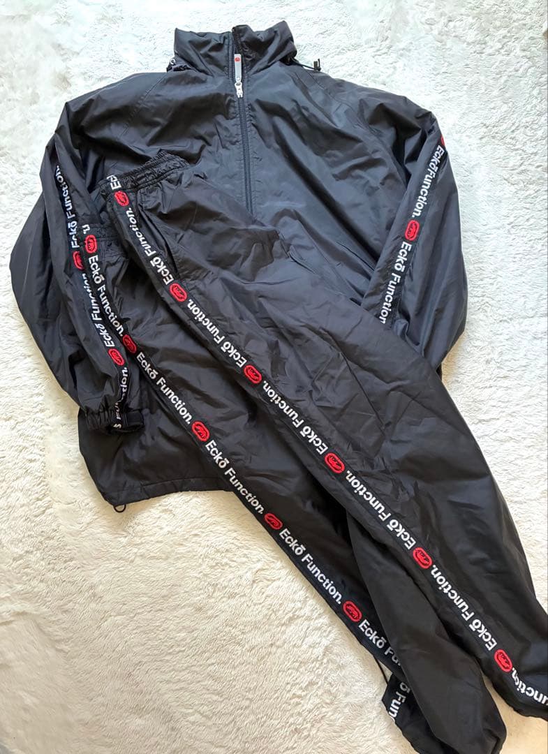 90s Ecko ナイロン セットアップ トラックジャケット ジャージ B系