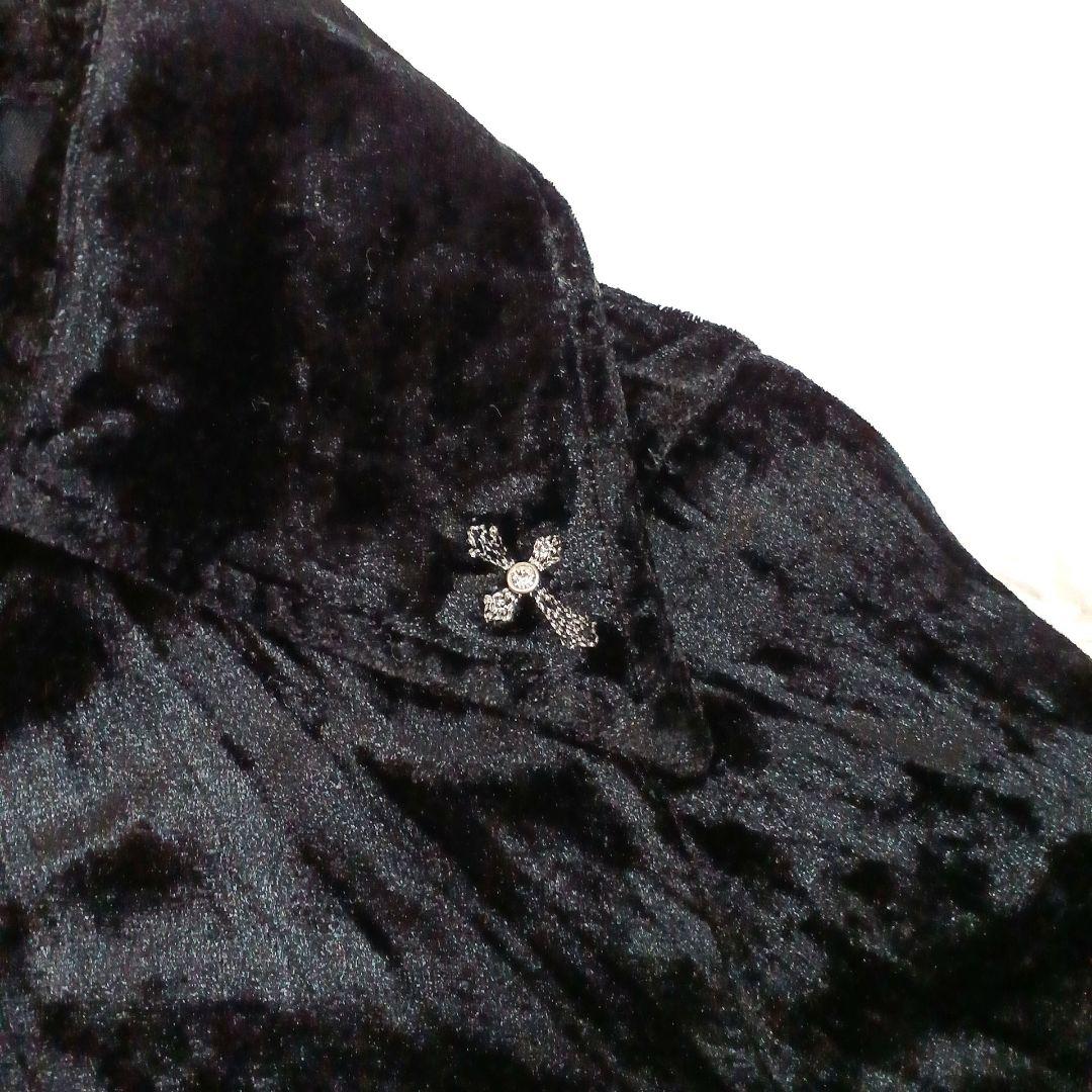 Ozz On オッズオン hikozoh ベルベット 長袖シャツ ブラック