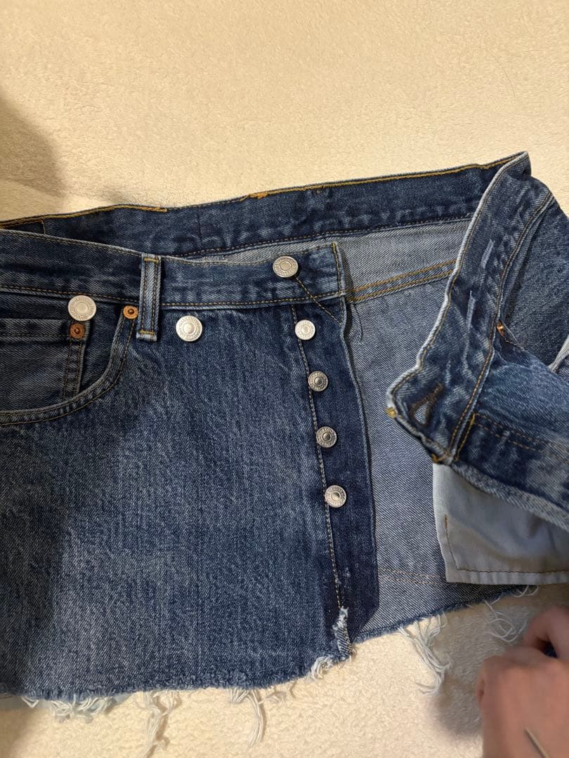 pollen vintage デニム巻きスカート　Levi's