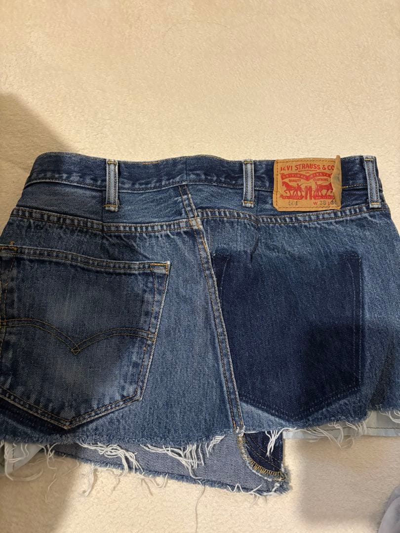 pollen vintage デニム巻きスカート　Levi's