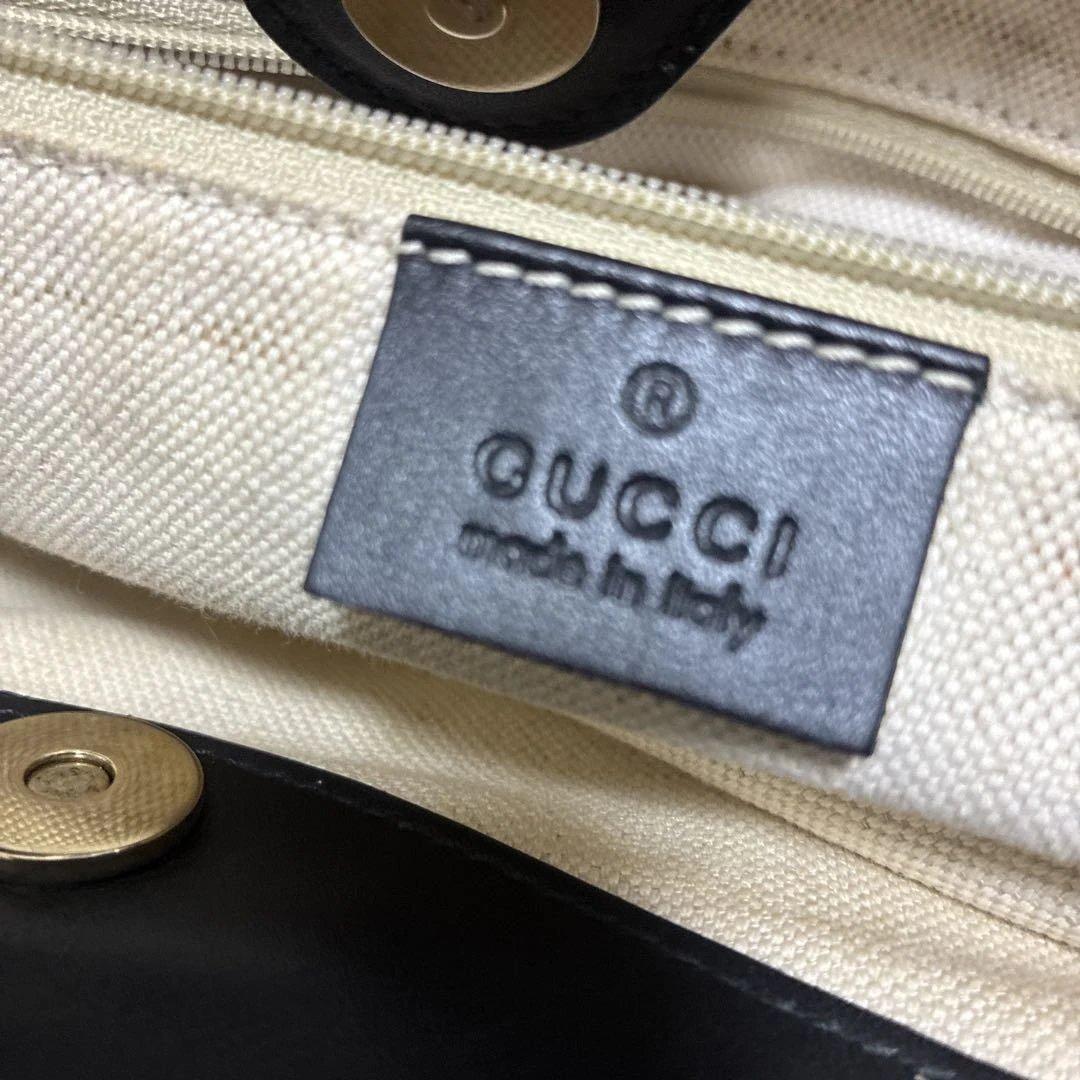 【美品】 GUCCI スーキー ディアマンテ キャンバス レザー バッグ