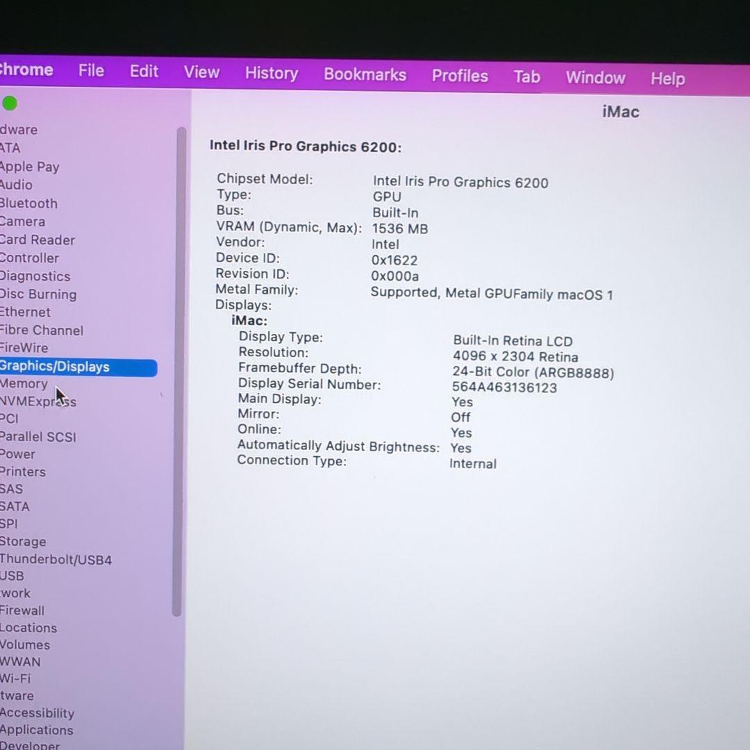 T*o様 iMac 2015 21.5インチ 4K SSD480GB