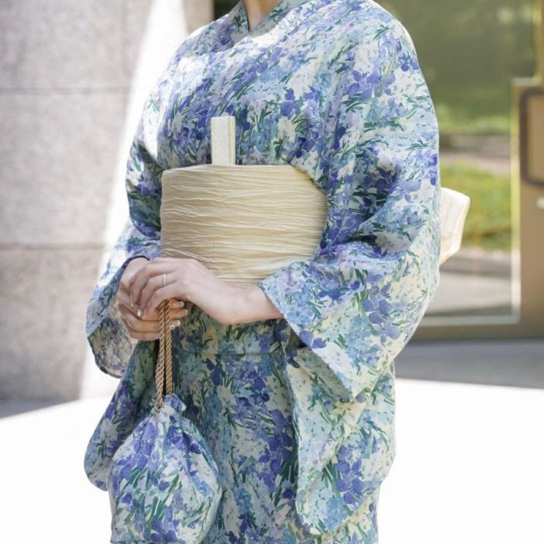 新品同様【定価2.6万】浴衣 兵児帯セットLiberty Fabric HUIT