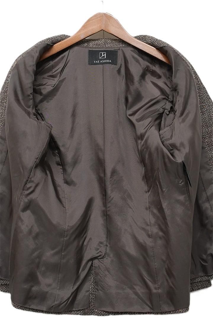 N432/ TAE ASHIDA ツイード テーラードジャケット シルク混 9