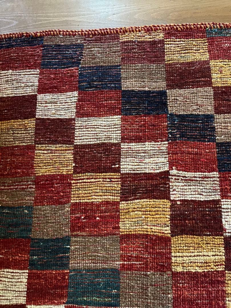 ギャッベ ペルシャ絨毯 86x60cm ギャベ 玄関マット 手織り ラグ 絨毯