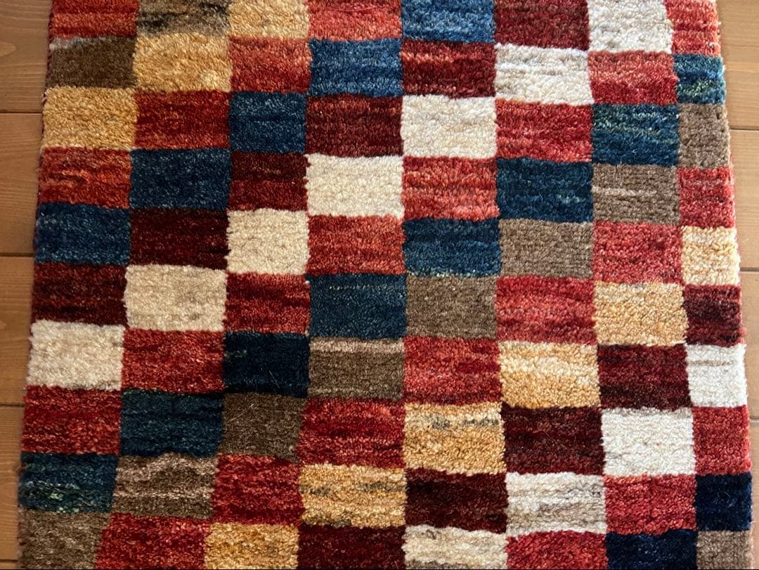 ギャッベ ペルシャ絨毯 86x60cm ギャベ 玄関マット 手織り ラグ 絨毯