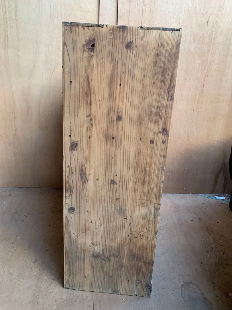 古い木全面ガラス収納陳列棚戸　店舗什器古家具