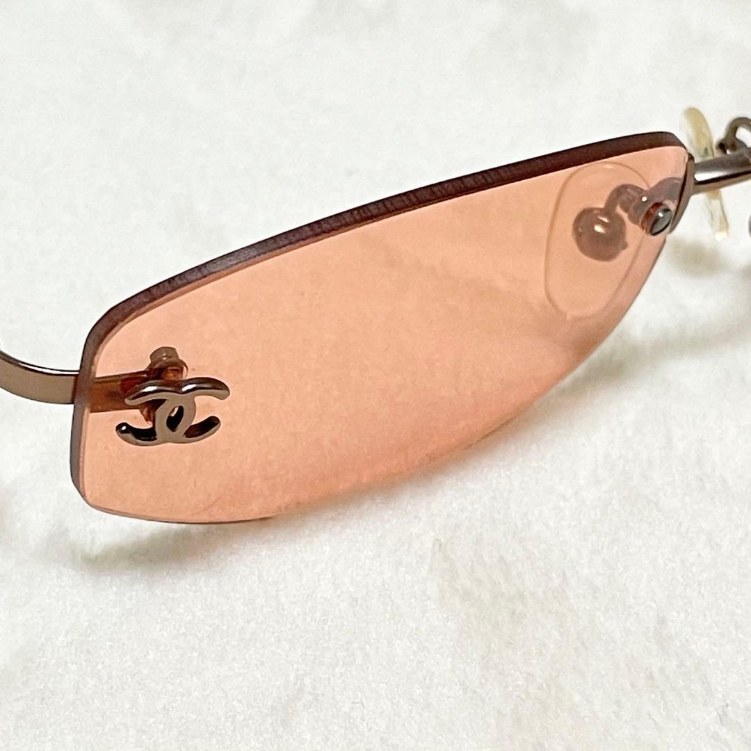 美品 CHANEL シャネル サングラス リムレス ココマーク 希少モデル