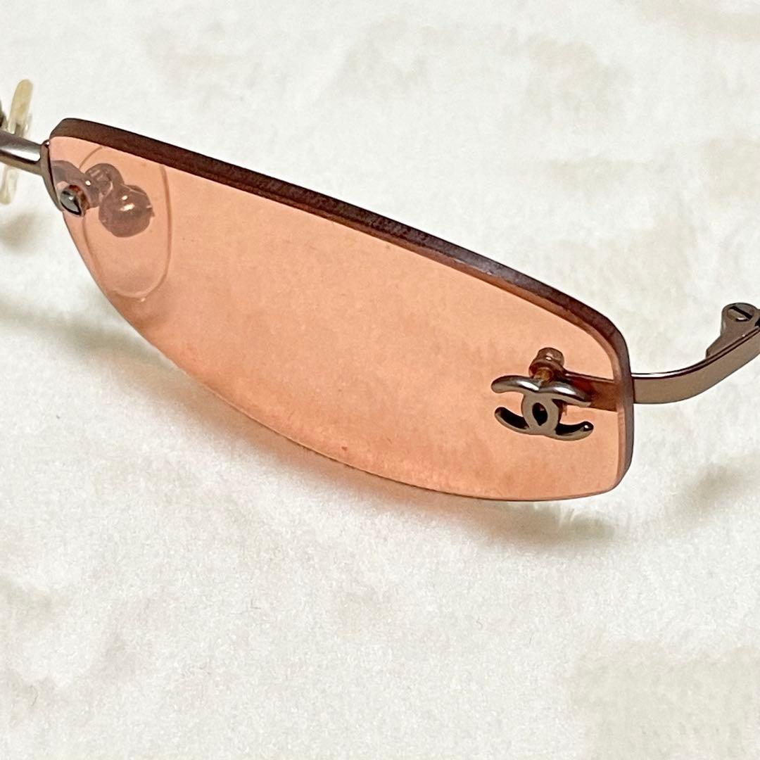 美品 CHANEL シャネル サングラス リムレス ココマーク 希少モデル