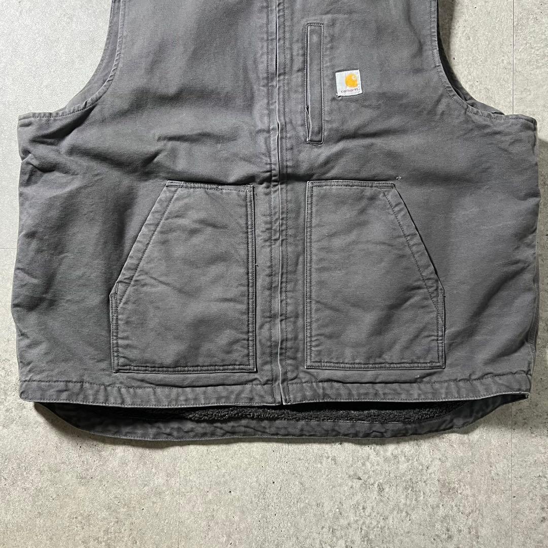 Carhartt FR ダックベスト 裏ボア グレー L〜XL 00s
