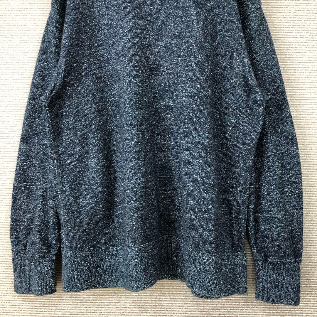 45R でこぼこニットソーの908クルー（影色納戸）