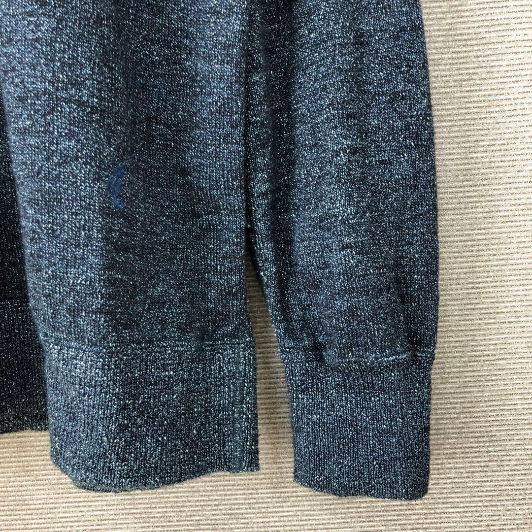 45R でこぼこニットソーの908クルー（影色納戸）