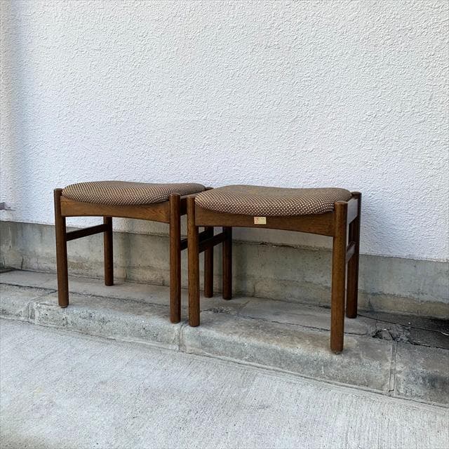 オールド日進木工｜ヴィンテージ｜オークフレーム｜スツール｜②｜