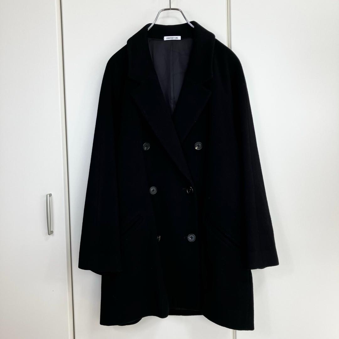 エブリデイアイライク Short Double コート ブラック