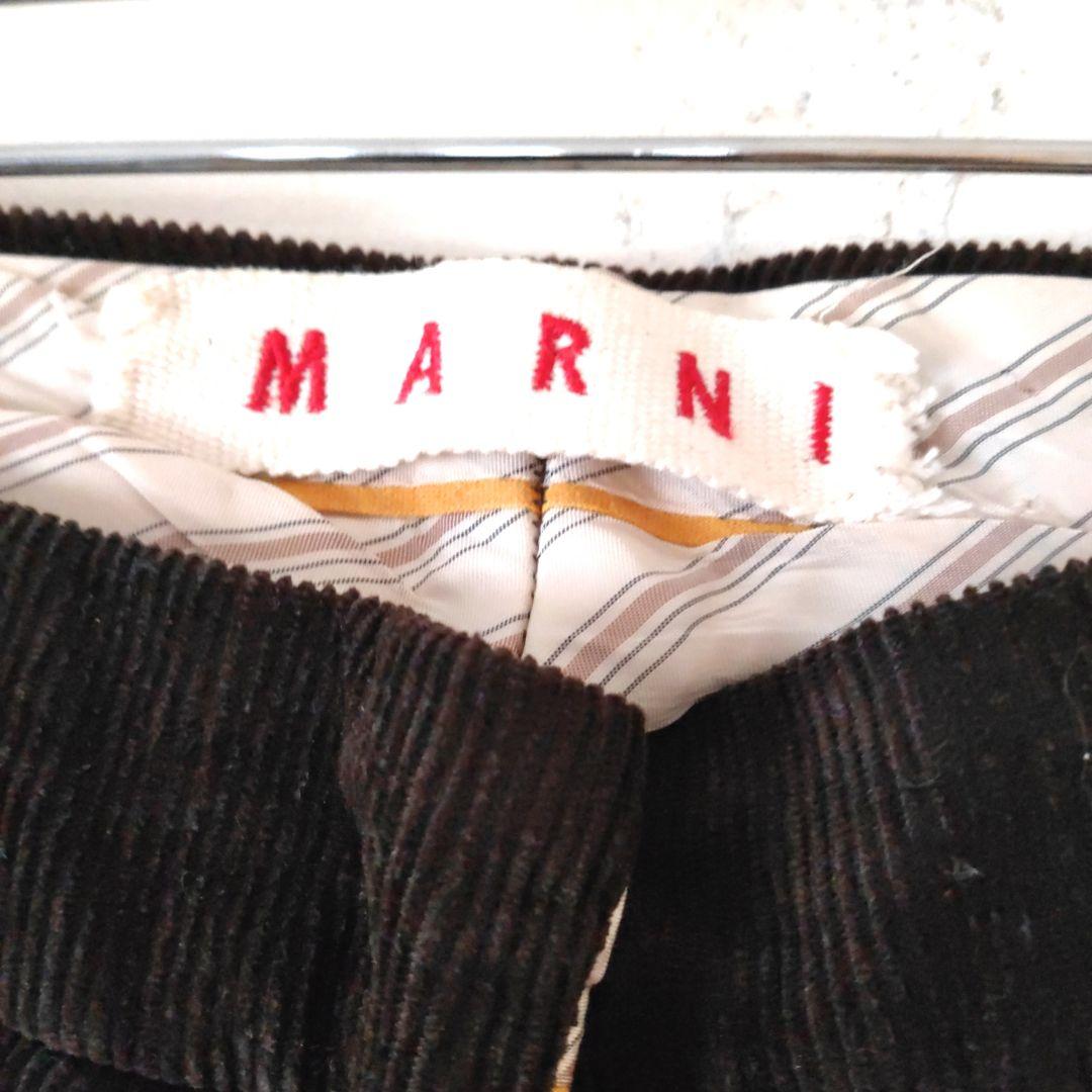 MARNI イタリア製 マルニ コーデュロイ ワイドパンツ ブラウン