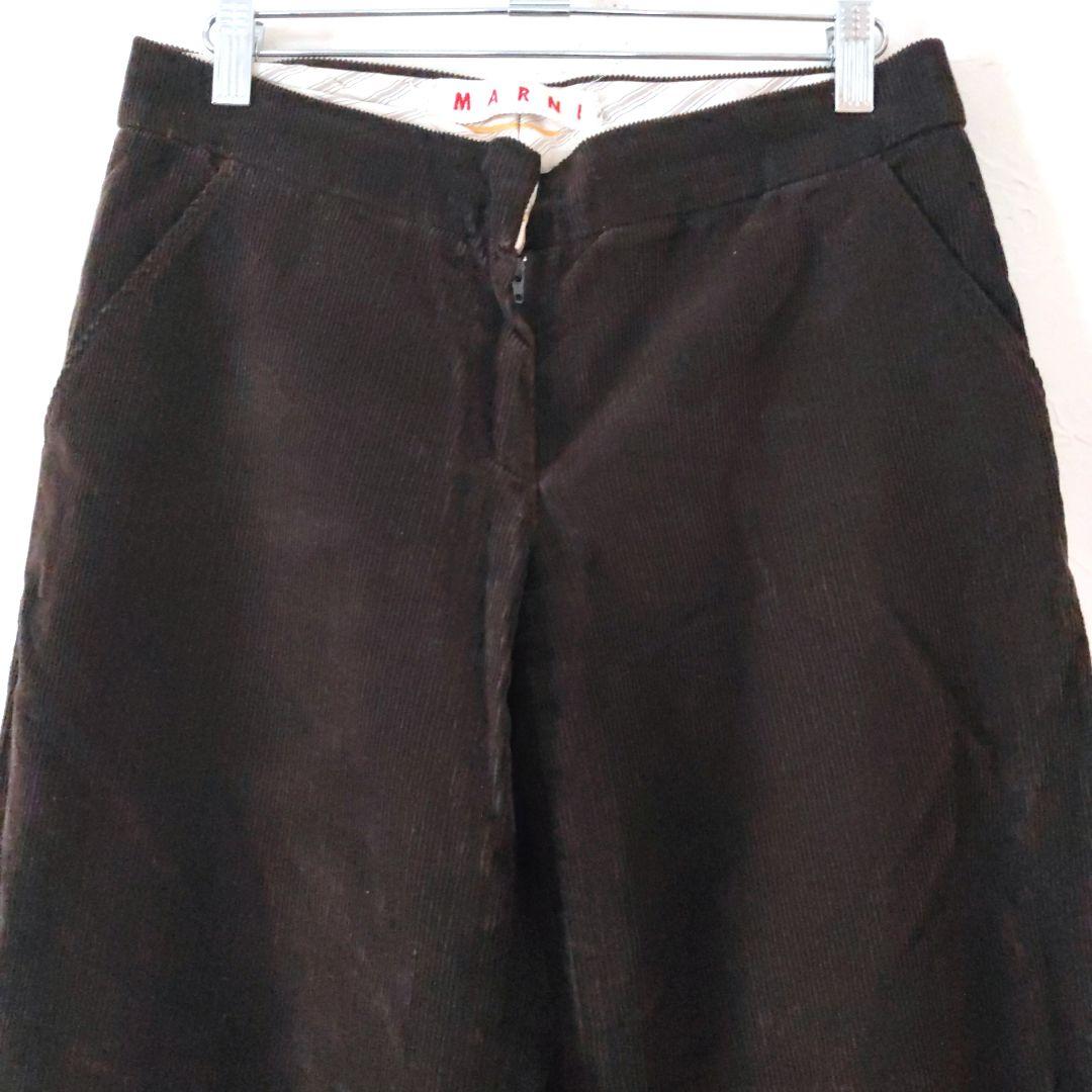 MARNI イタリア製 マルニ コーデュロイ ワイドパンツ ブラウン