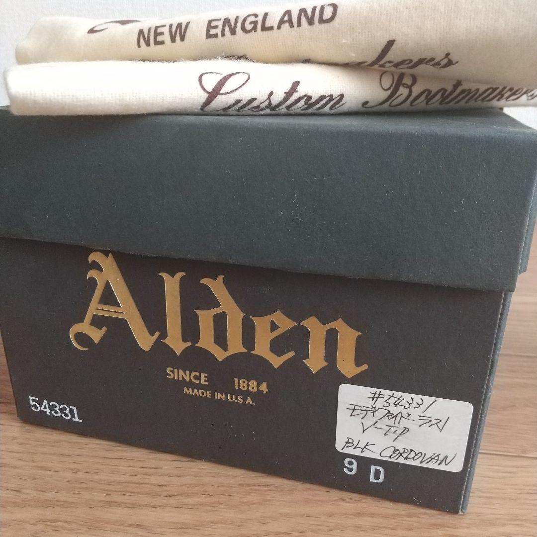 Alden 54331 コードバン ブラック Vチップ 9D 箱付き オールデン