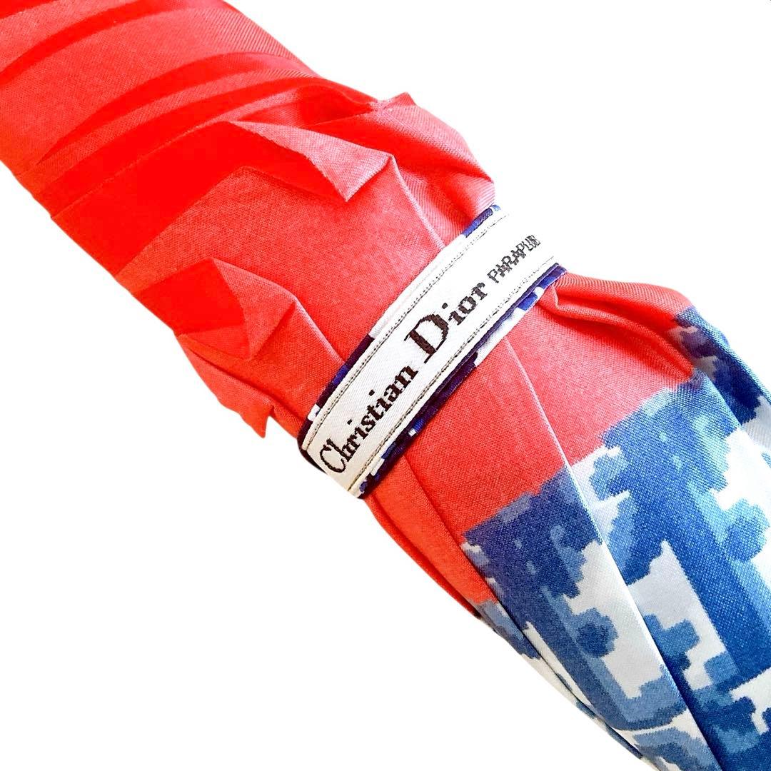 美品✨Dior クリスチャンディオール　折り畳み傘　総柄　トロッター　収納袋付き