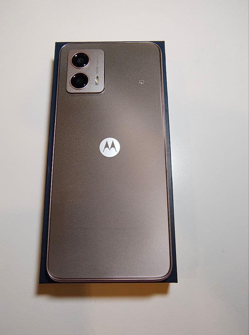 moto g53y 5G ペールピンク（ロゴ入りケース、ガラスフィルム付き）