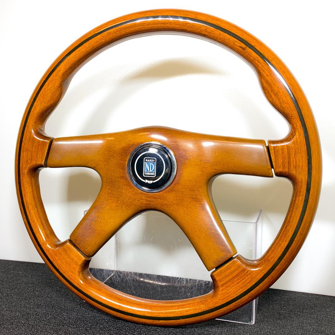 ナルディ ガラ4 ウッドステアリング タイプ4 ホーンボタン（新品おまけ）