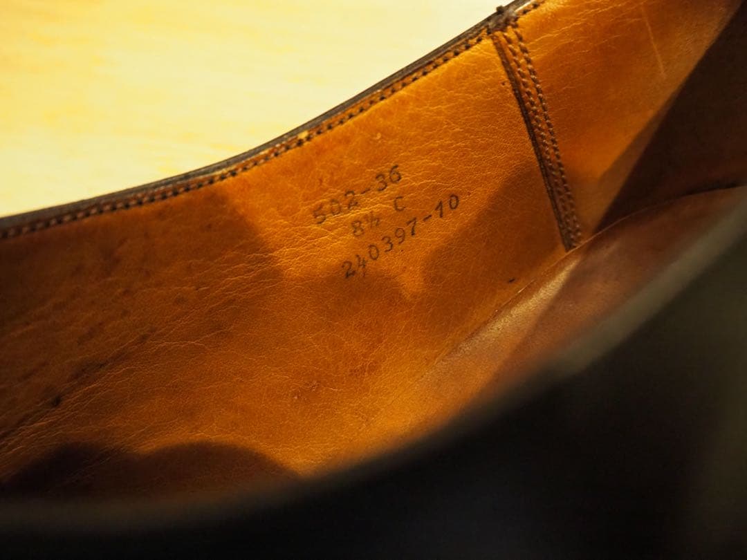 (旧ロゴ)JM WESTON 300 ブラックカーフ 8.5 外羽根プレーントゥ