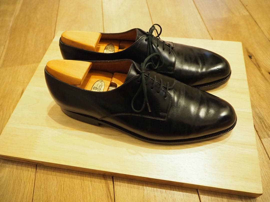 (旧ロゴ)JM WESTON 300 ブラックカーフ 8.5 外羽根プレーントゥ