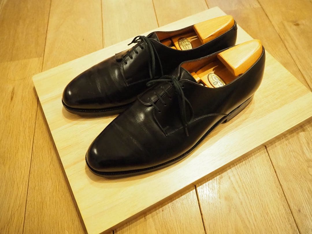 (旧ロゴ)JM WESTON 300 ブラックカーフ 8.5 外羽根プレーントゥ