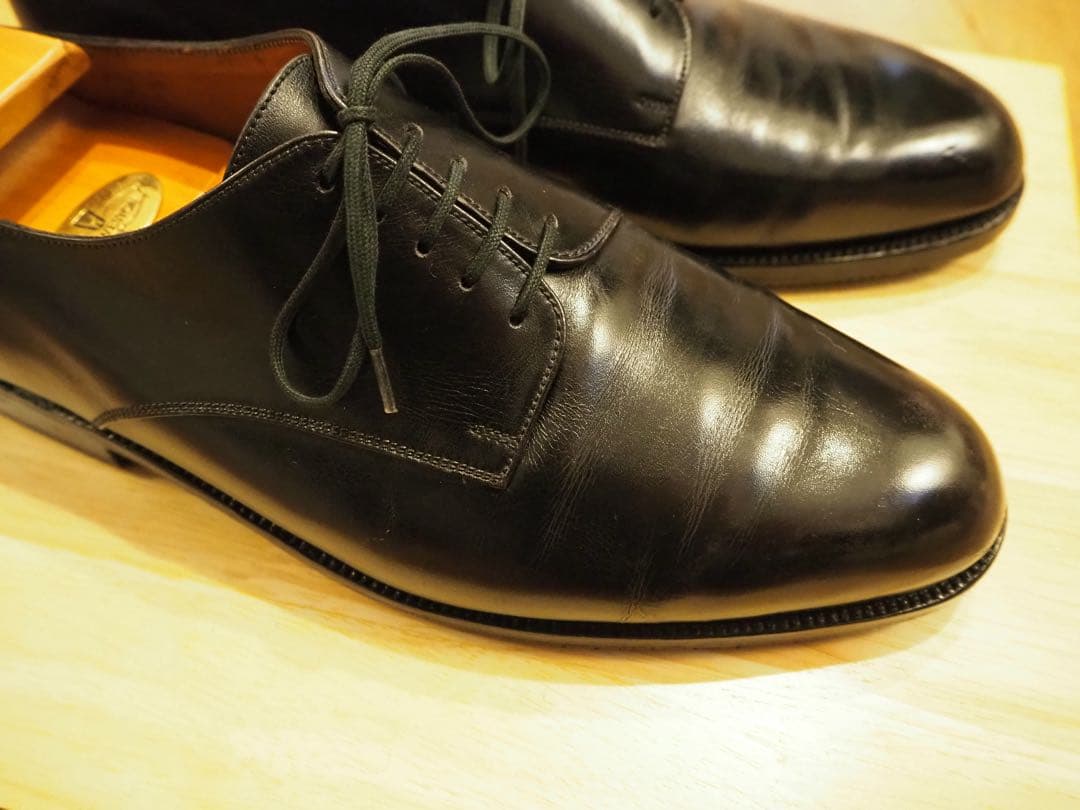 (旧ロゴ)JM WESTON 300 ブラックカーフ 8.5 外羽根プレーントゥ